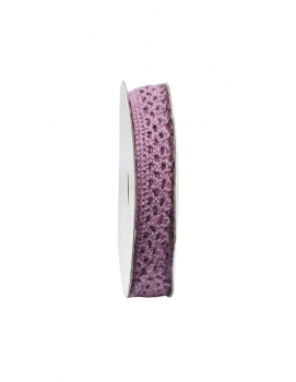 Klöppelspitze lavendel 12mm breit, 5m auf Rolle